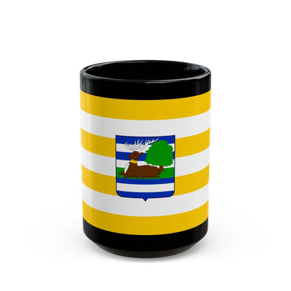 Flag of Vukovar Srijem County Croatia - Black Coffee Mug-15oz-The Sticker Space