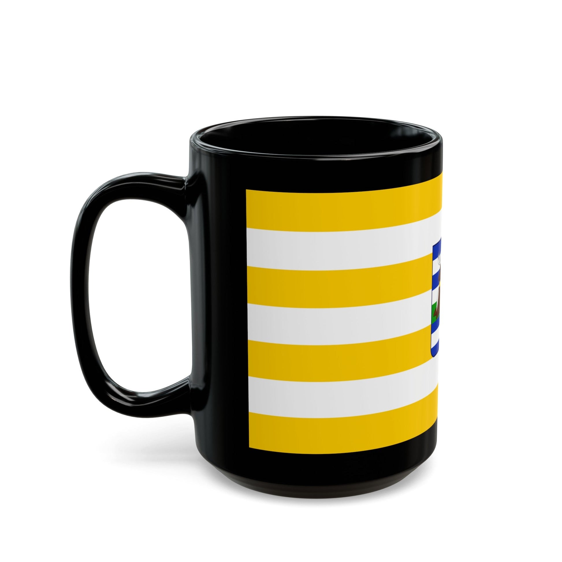 Flag of Vukovar Srijem County Croatia - Black Coffee Mug-The Sticker Space