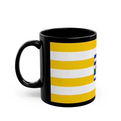 Flag of Vukovar Srijem County Croatia - Black Coffee Mug-The Sticker Space