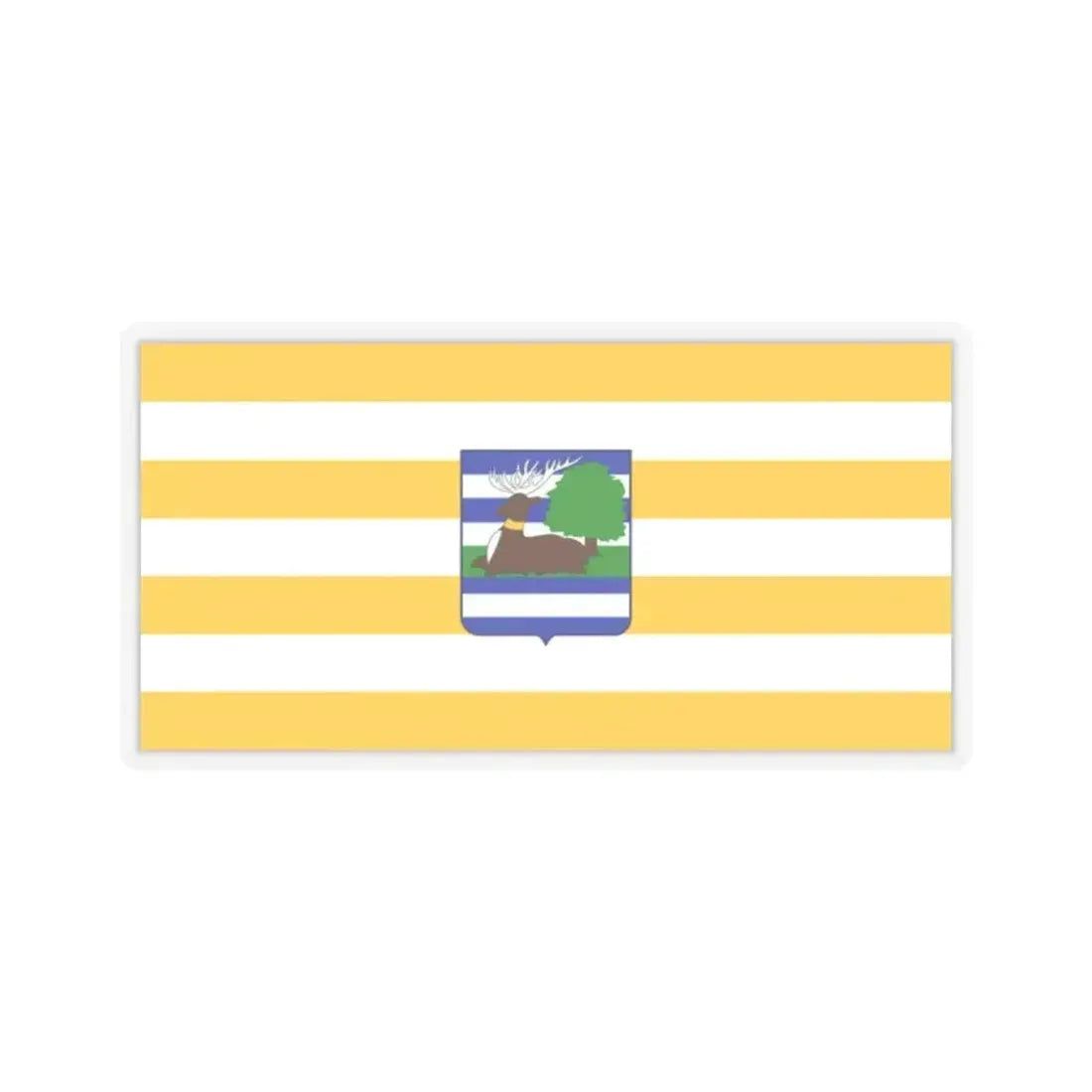 Flag of Vukovar Srijem County Croatia - STICKER Vinyl Kiss-Cut Decal 2 Inch Transparent - The Sticker Space