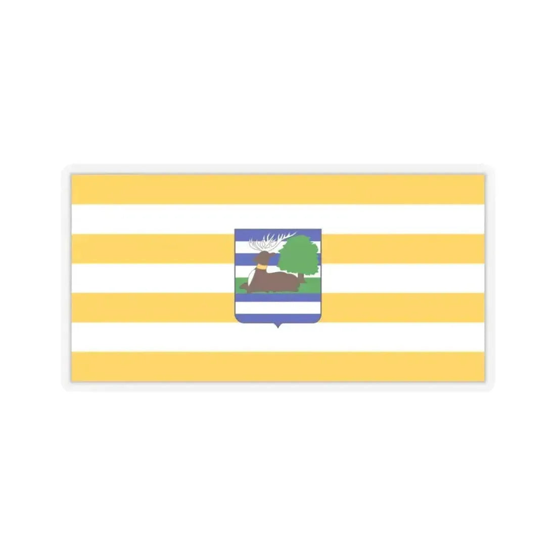 Flag of Vukovar Srijem County Croatia - STICKER Vinyl Kiss-Cut Decal 3 Inch Transparent - The Sticker Space