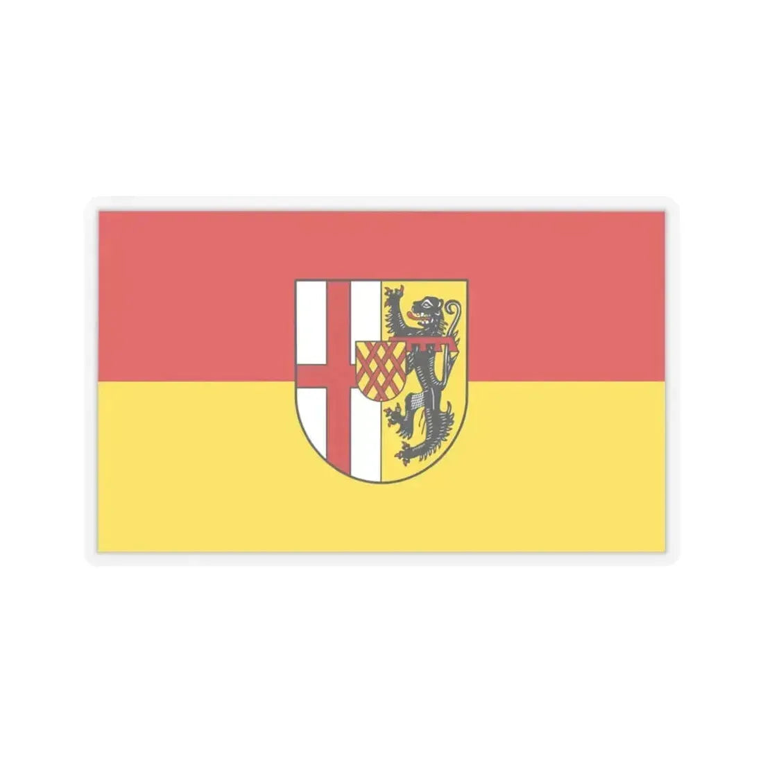 Flag of Vulkaneifel Germany - STICKER Vinyl Kiss-Cut Decal 3 Inch Transparent - The Sticker Space