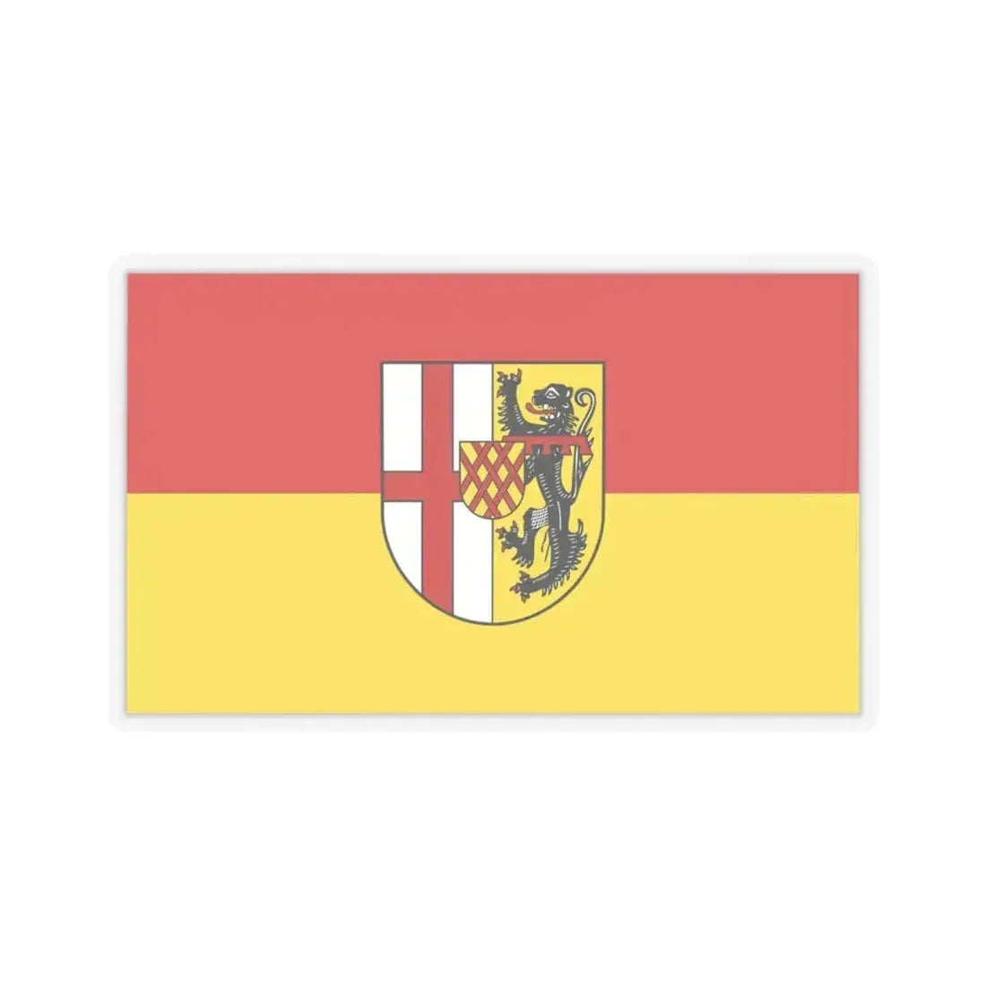 Flag of Vulkaneifel Germany - STICKER Vinyl Kiss-Cut Decal 4 Inch Transparent - The Sticker Space
