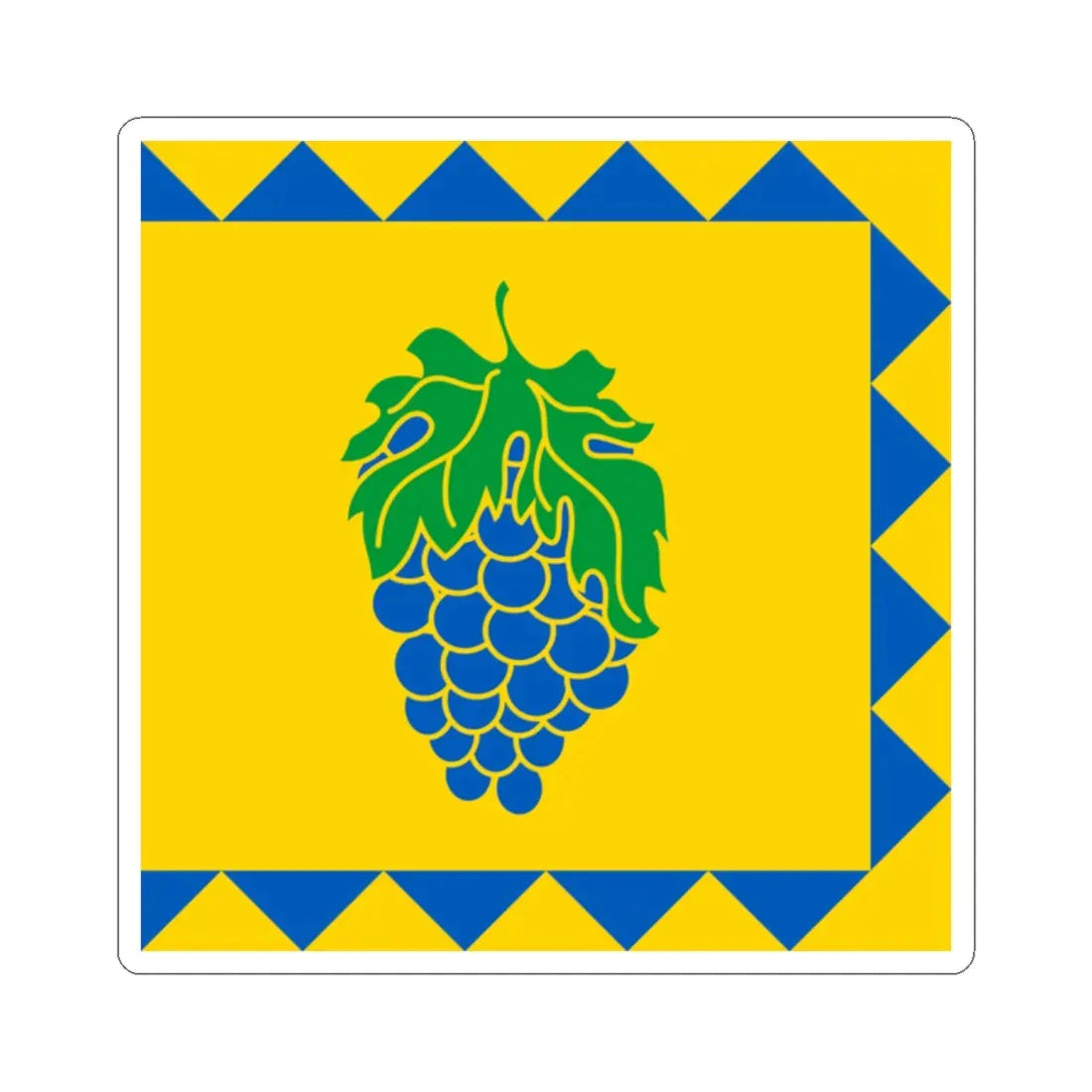 Flag of Vynnyky (Ukraine) STICKER Vinyl Kiss-Cut Decal 2 Inch White - The Sticker Space