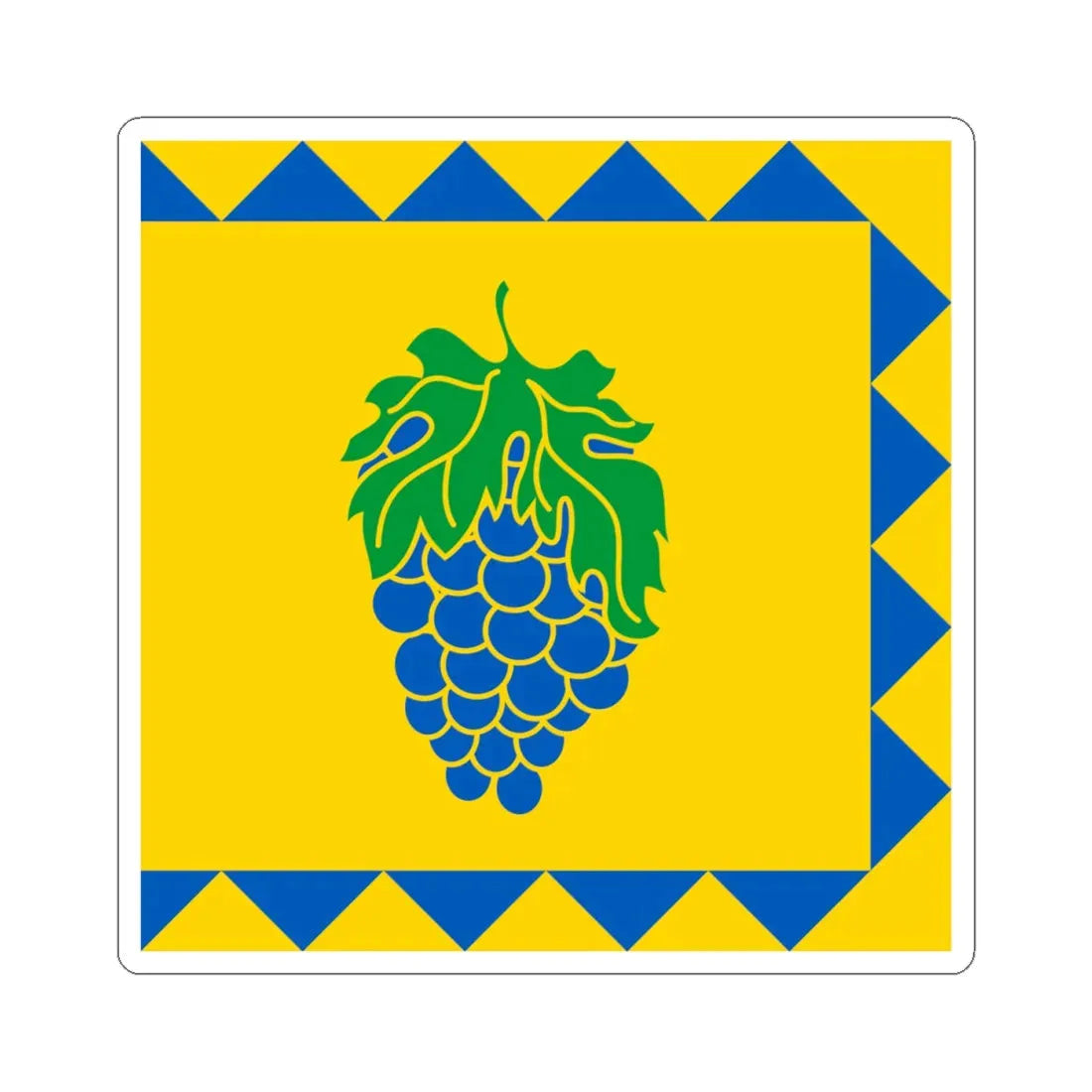 Flag of Vynnyky (Ukraine) STICKER Vinyl Kiss-Cut Decal 4 Inch White - The Sticker Space