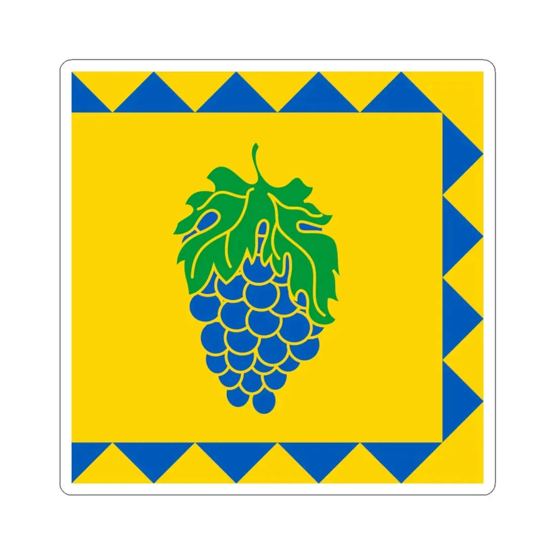 Flag of Vynnyky (Ukraine) STICKER Vinyl Kiss-Cut Decal 6 Inch White - The Sticker Space