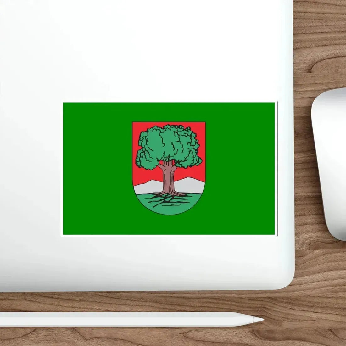 Flag of Wałbrzych Poland STICKER Vinyl Die-Cut Decal - The Sticker Space