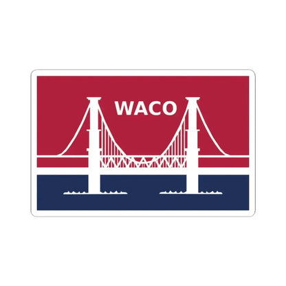 Flag of Waco Texas 1985-2024 (United States) STICKER Vinyl Kiss-Cut Decal 2 Inch White - The Sticker Space