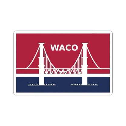 Flag of Waco Texas 1985-2024 (United States) STICKER Vinyl Kiss-Cut Decal 6 Inch White - The Sticker Space