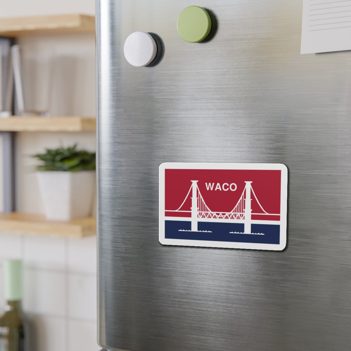 Flag of Waco Texas - Die-Cut Magnet-The Sticker Space