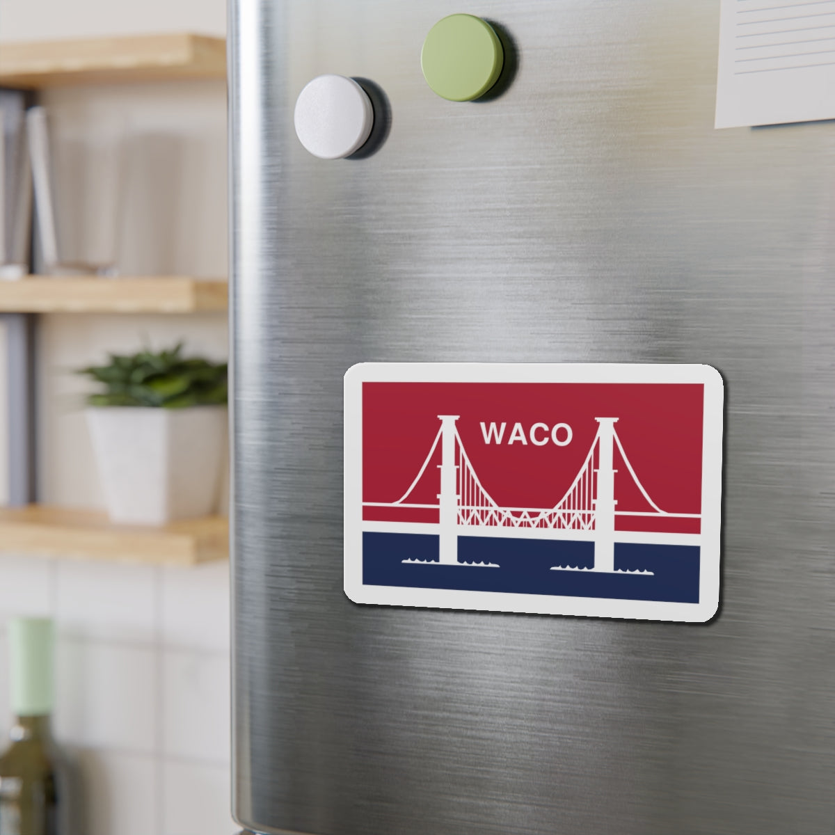 Flag of Waco Texas - Die-Cut Magnet-The Sticker Space