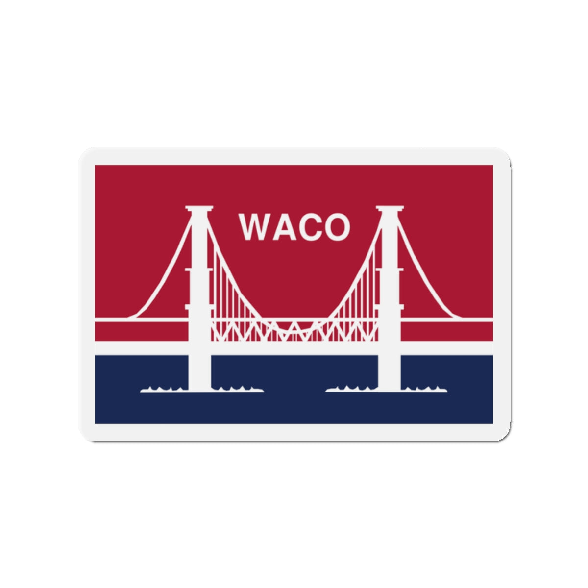 Flag of Waco Texas - Die-Cut Magnet-2" x 2"-The Sticker Space