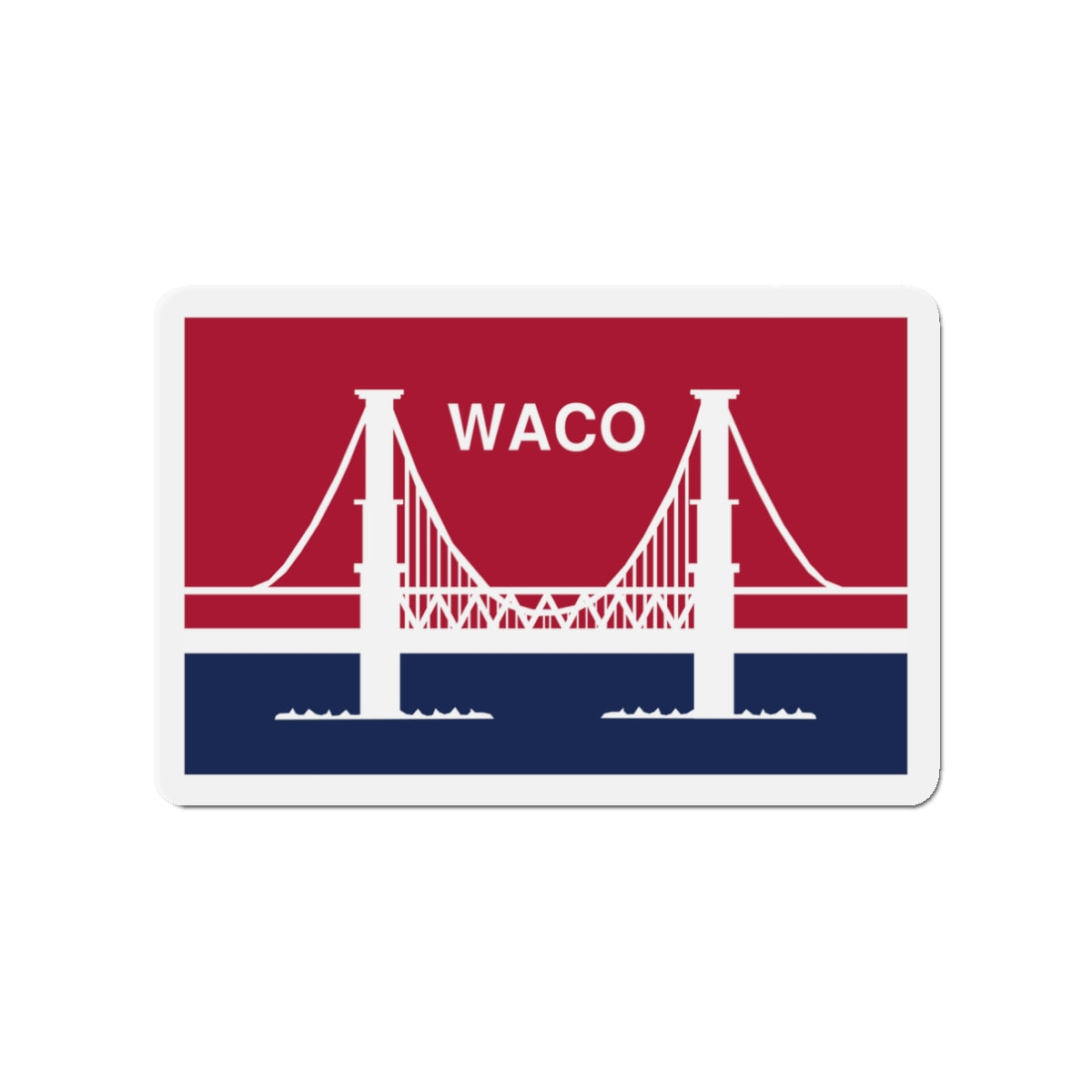 Flag of Waco Texas - Die-Cut Magnet-3" x 3"-The Sticker Space