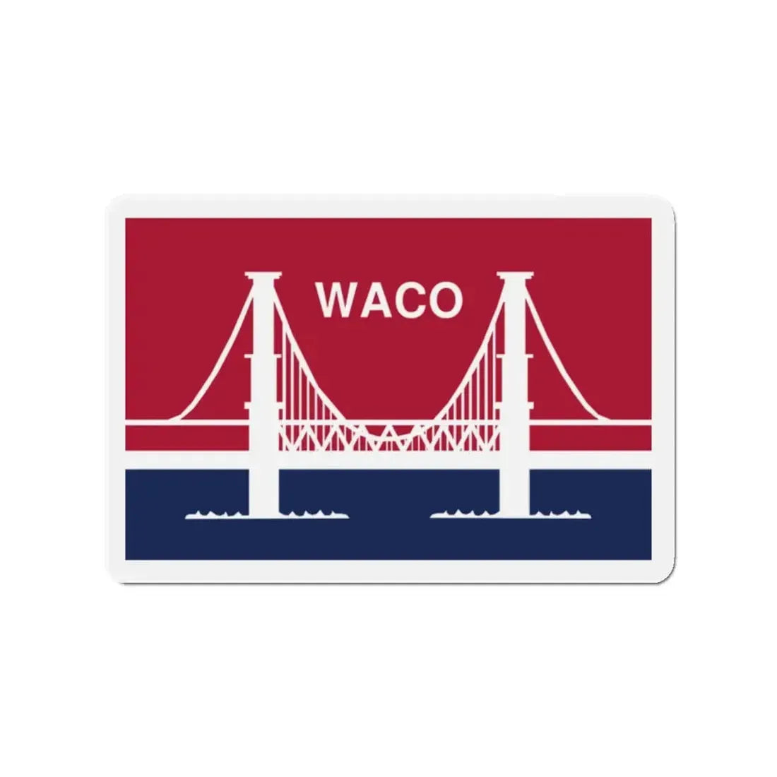 Flag of Waco Texas - Refrigerator Magnet 2 Inch - The Sticker Space