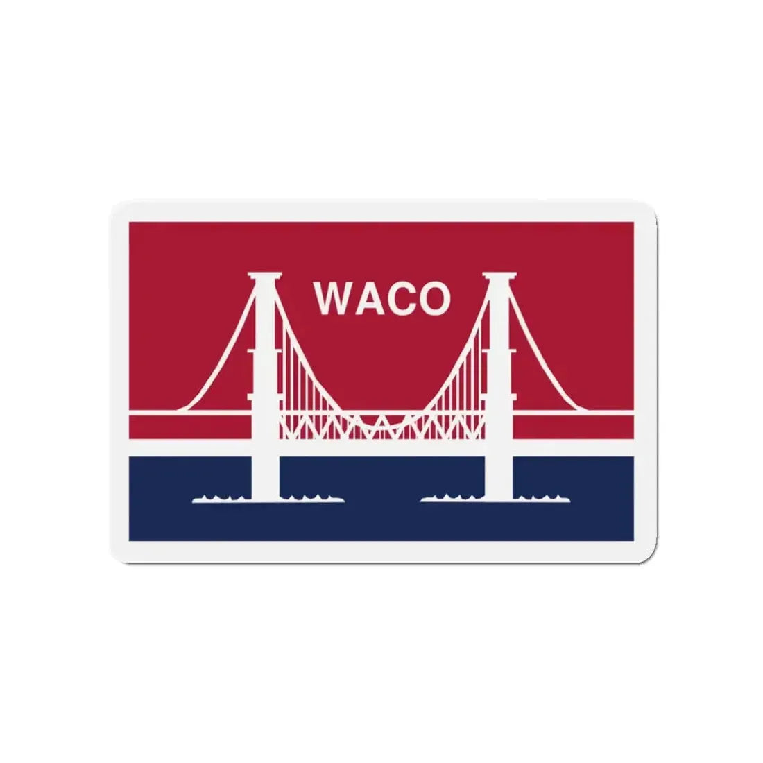 Flag of Waco Texas - Refrigerator Magnet 3 Inch - The Sticker Space