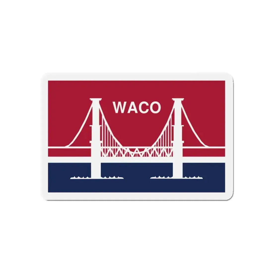 Flag of Waco Texas - Refrigerator Magnet 4 Inch - The Sticker Space