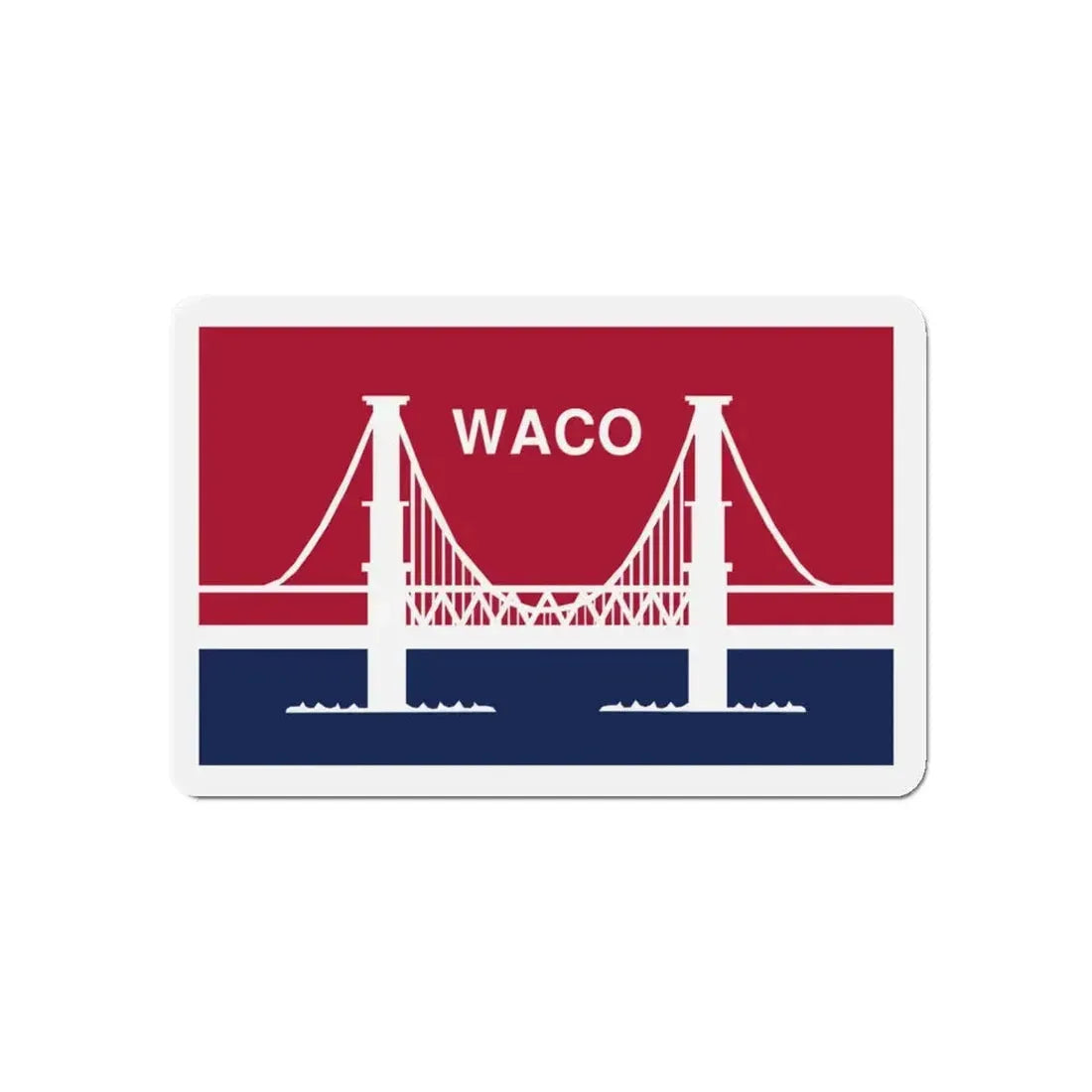 Flag of Waco Texas - Refrigerator Magnet 5 Inch - The Sticker Space