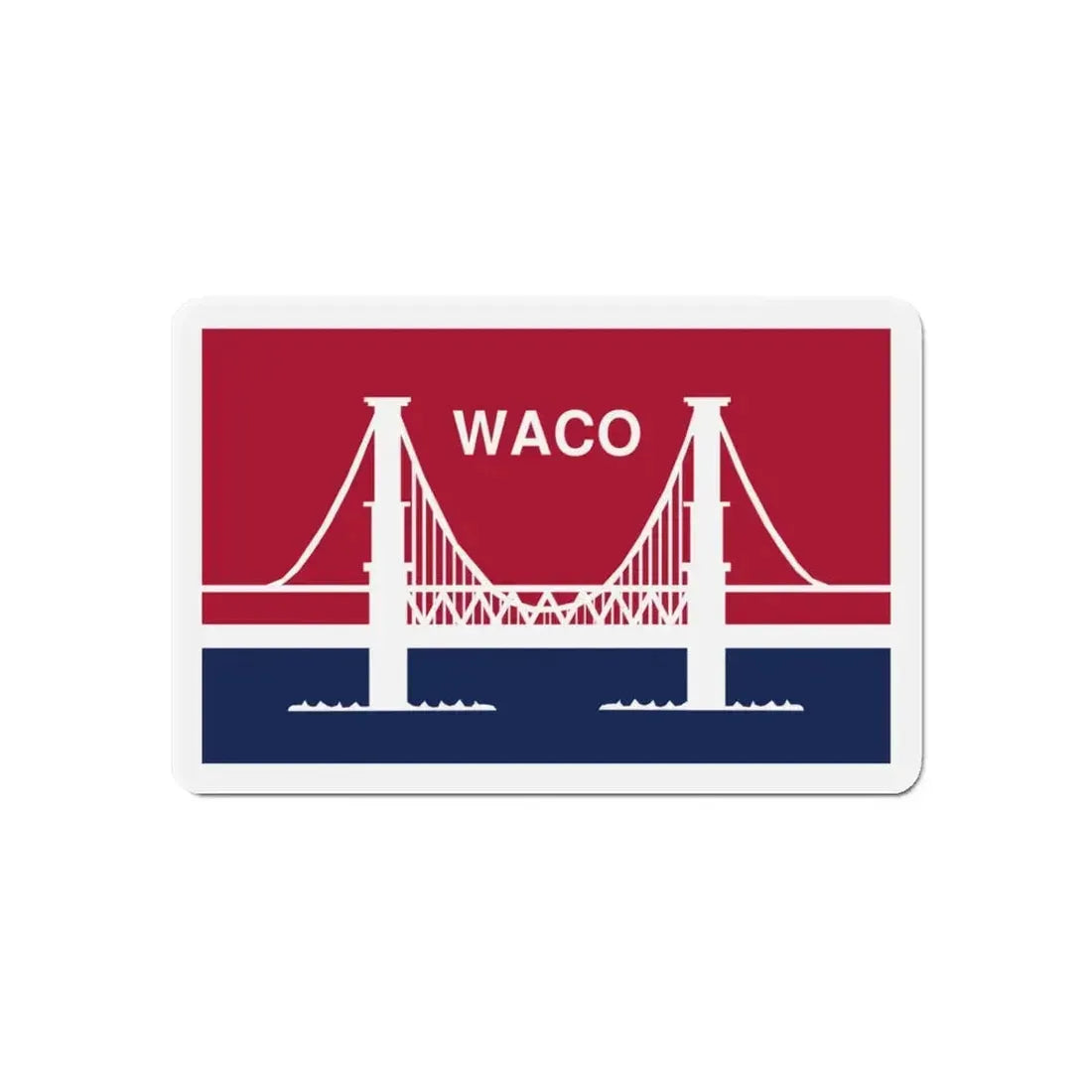 Flag of Waco Texas - Refrigerator Magnet 6 Inch - The Sticker Space