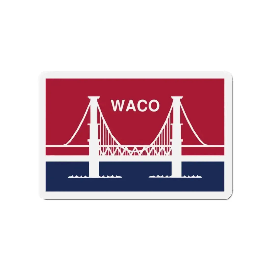 Flag of Waco Texas - Refrigerator Magnet - The Sticker Space