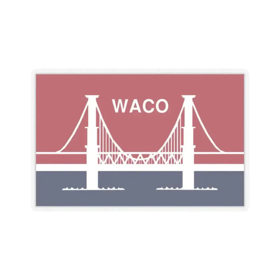 Flag of Waco, Texas - STICKER Vinyl Kiss-Cut Decal 2 Inch Transparent - The Sticker Space