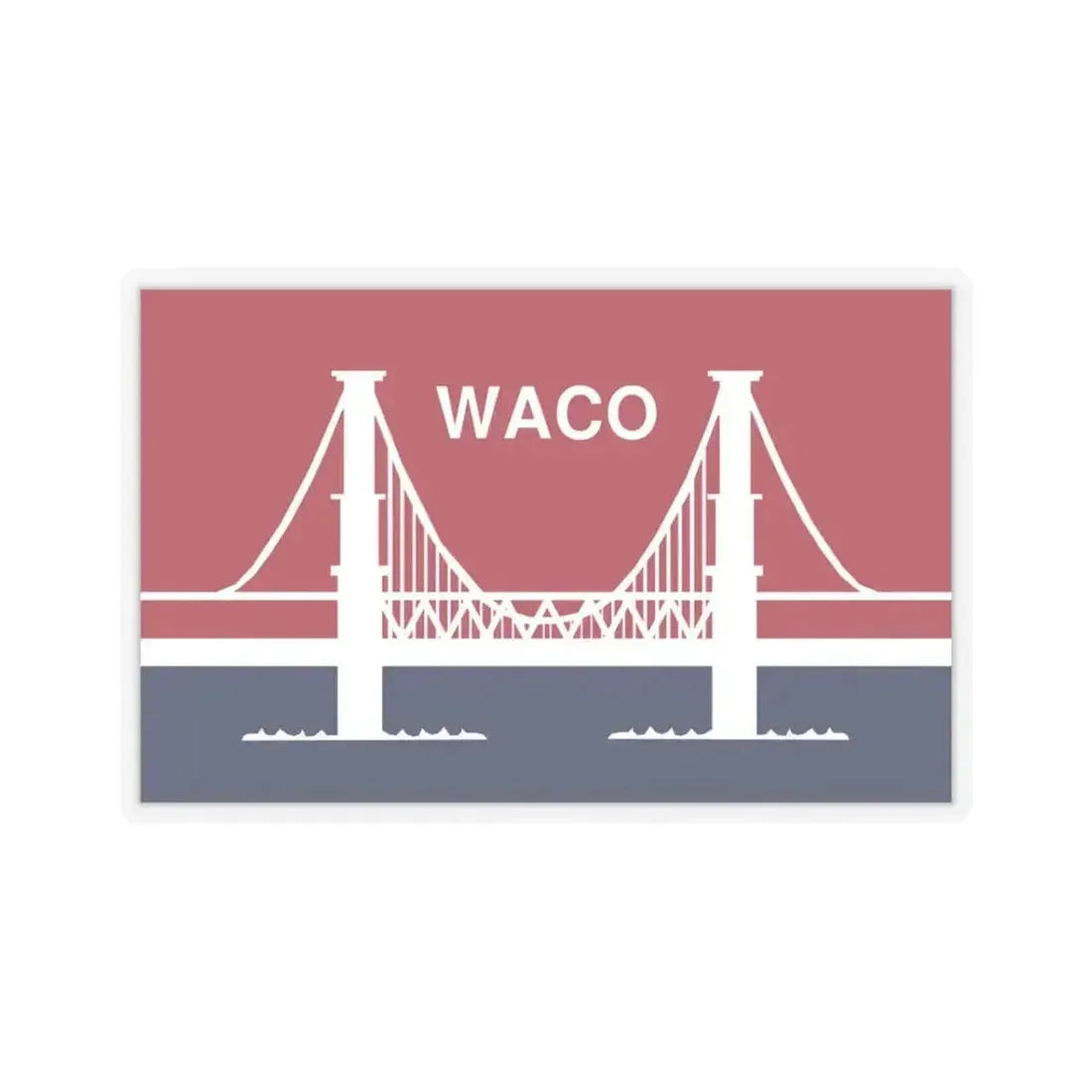 Flag of Waco, Texas - STICKER Vinyl Kiss-Cut Decal 3 Inch Transparent - The Sticker Space