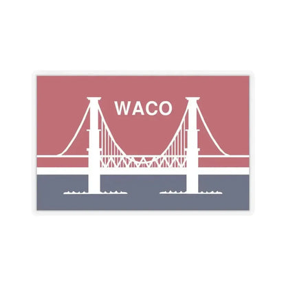 Flag of Waco, Texas - STICKER Vinyl Kiss-Cut Decal 4 Inch Transparent - The Sticker Space