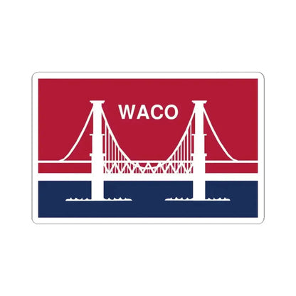 Flag of Waco, Texas - STICKER Vinyl Kiss-Cut Decal 4 Inch White - The Sticker Space