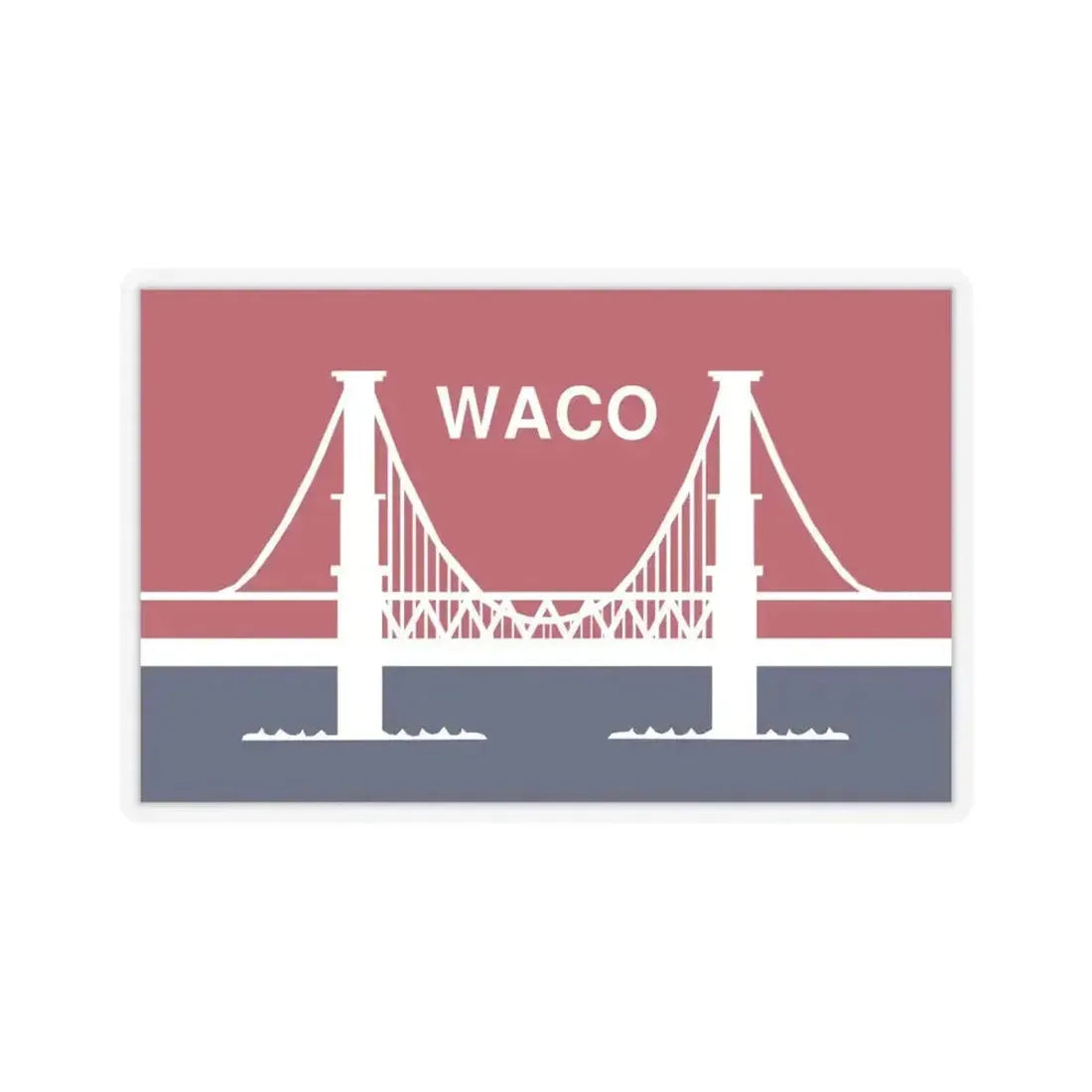 Flag of Waco, Texas - STICKER Vinyl Kiss-Cut Decal 6 Inch Transparent - The Sticker Space