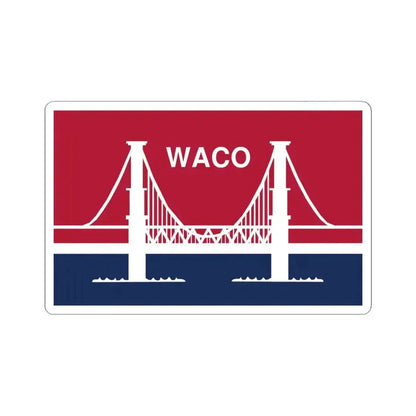 Flag of Waco, Texas - STICKER Vinyl Kiss-Cut Decal 6 Inch White - The Sticker Space