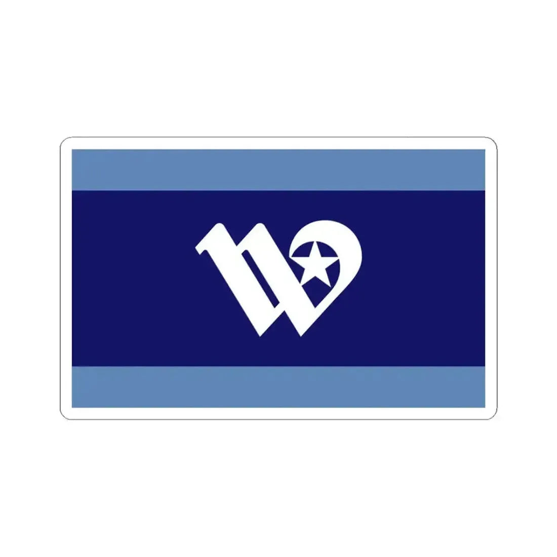 Flag of Waco Texas (United States) STICKER Vinyl Kiss-Cut Decal 3 Inch White - The Sticker Space