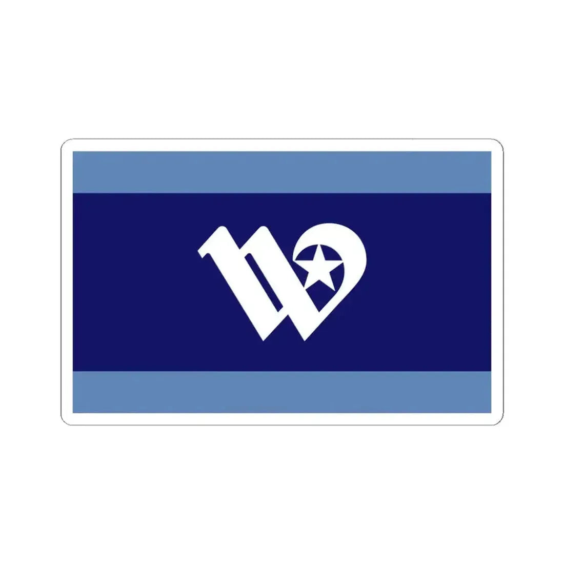 Flag of Waco Texas (United States) STICKER Vinyl Kiss-Cut Decal 4 Inch White - The Sticker Space