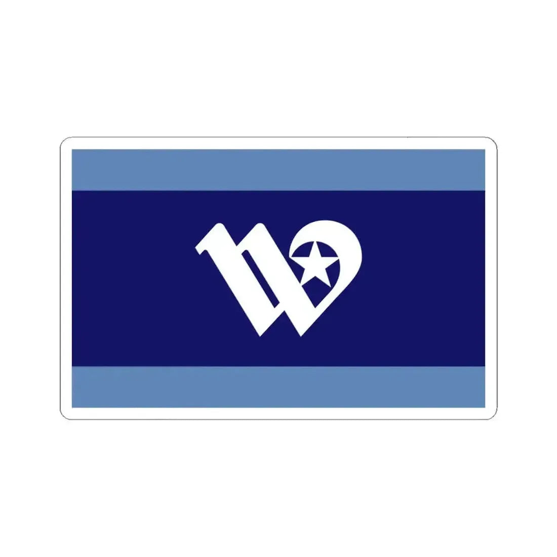 Flag of Waco Texas (United States) STICKER Vinyl Kiss-Cut Decal 6 Inch White - The Sticker Space