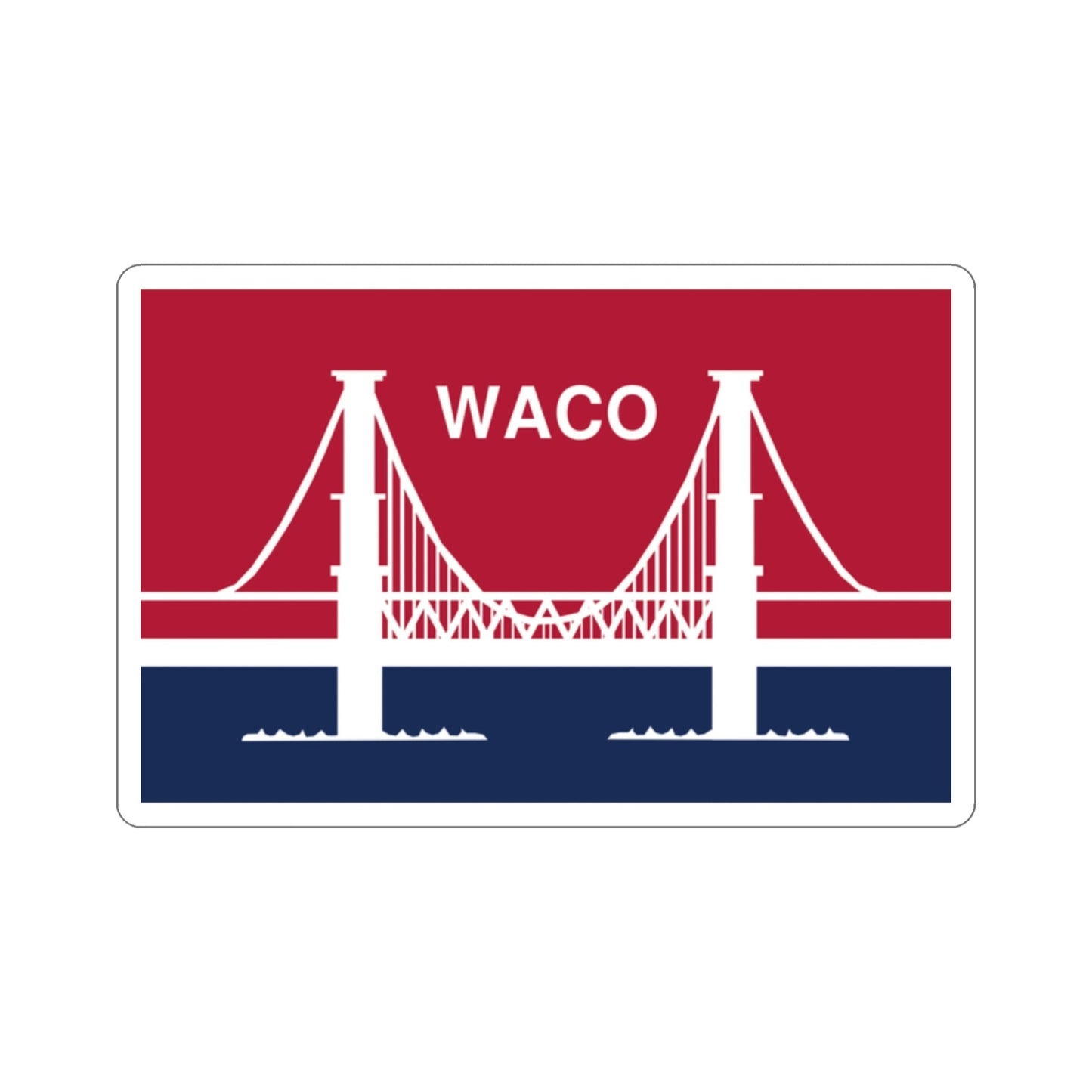 Flag of Waco Texas USA STICKER Vinyl Die-Cut Decal-2 Inch-The Sticker Space