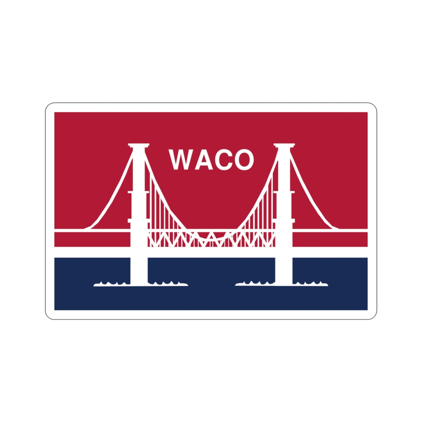 Flag of Waco Texas USA STICKER Vinyl Die-Cut Decal-3 Inch-The Sticker Space