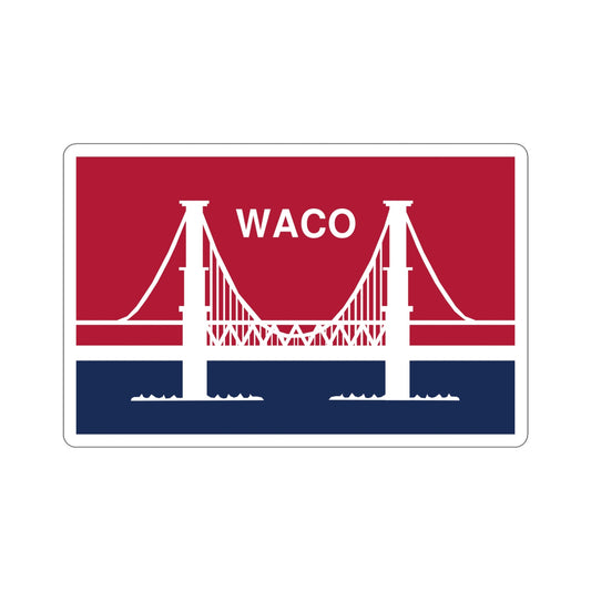 Flag of Waco Texas USA STICKER Vinyl Die-Cut Decal-6 Inch-The Sticker Space