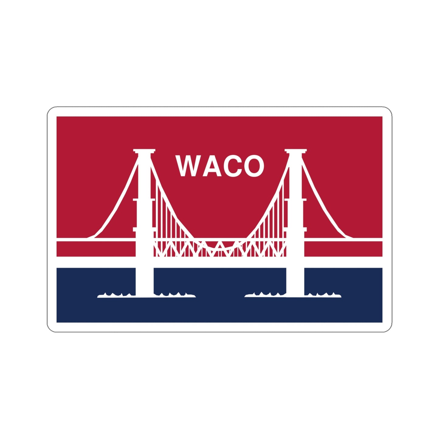 Flag of Waco Texas USA STICKER Vinyl Die-Cut Decal-6 Inch-The Sticker Space