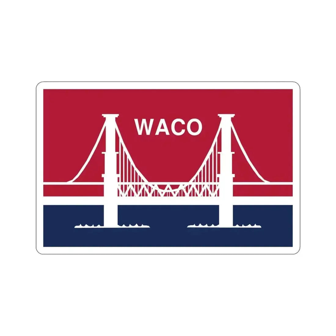 Flag of Waco Texas USA STICKER Vinyl Die-Cut Decal - The Sticker Space
