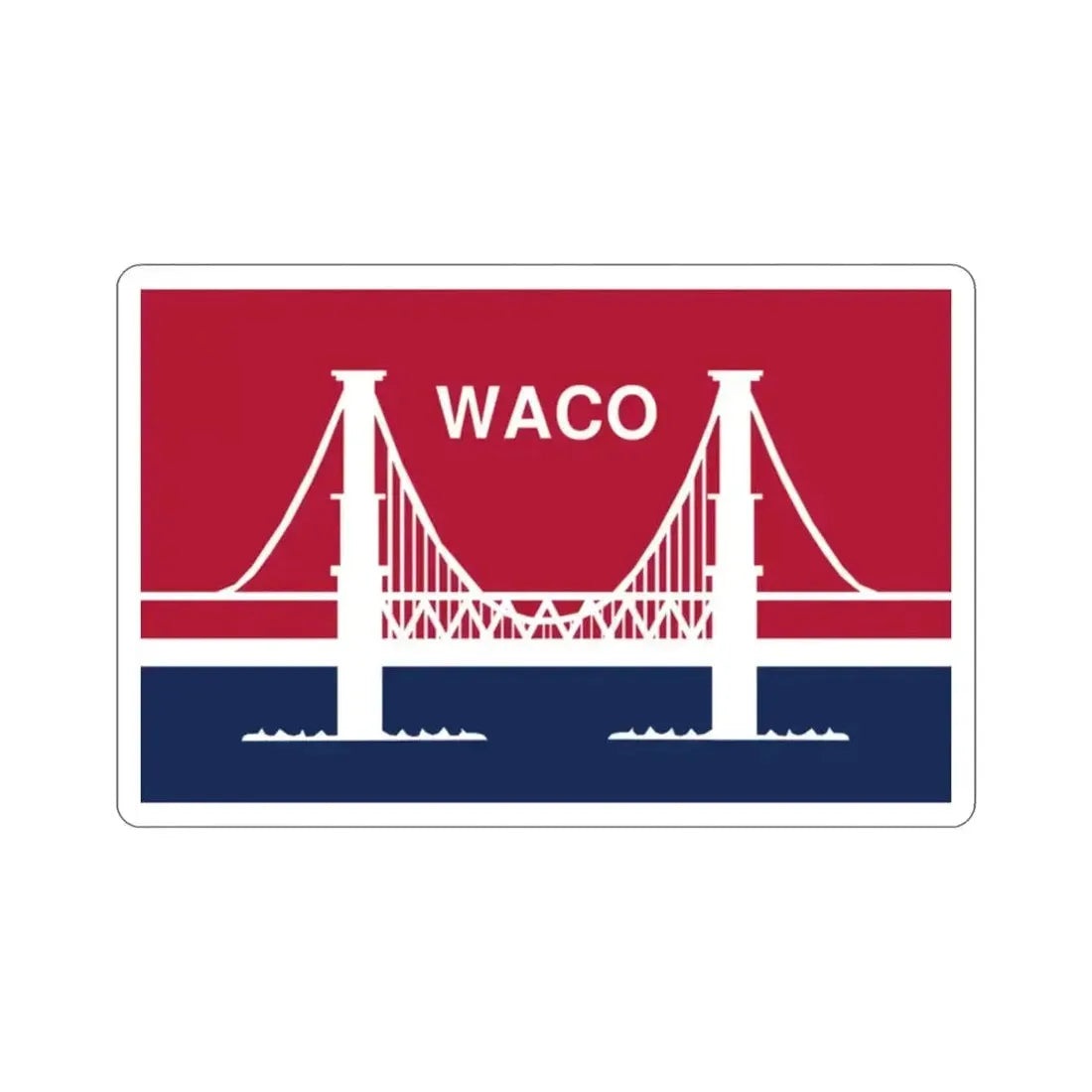 Flag of Waco Texas USA STICKER Vinyl Die-Cut Decal - The Sticker Space