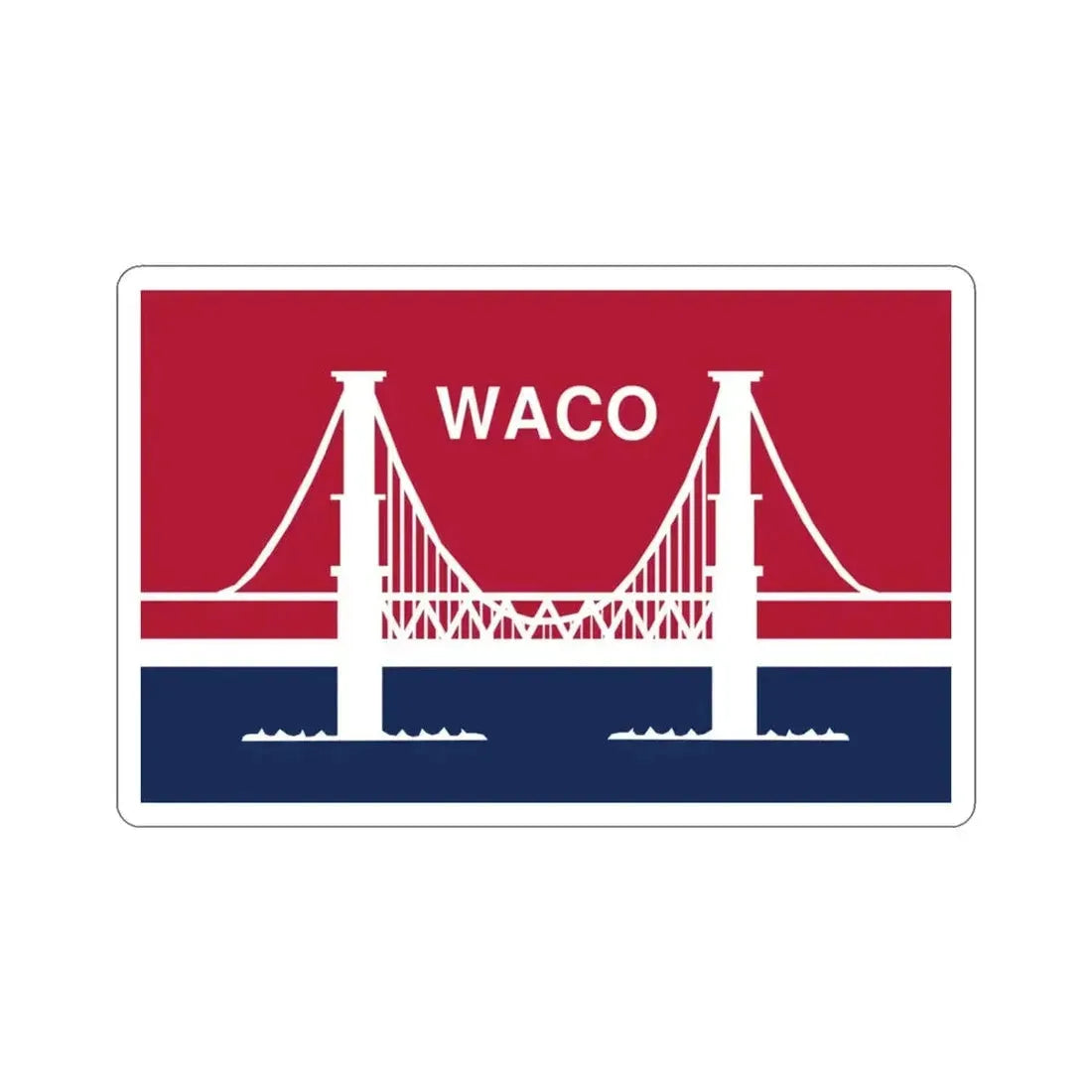 Flag of Waco Texas USA STICKER Vinyl Die-Cut Decal - The Sticker Space