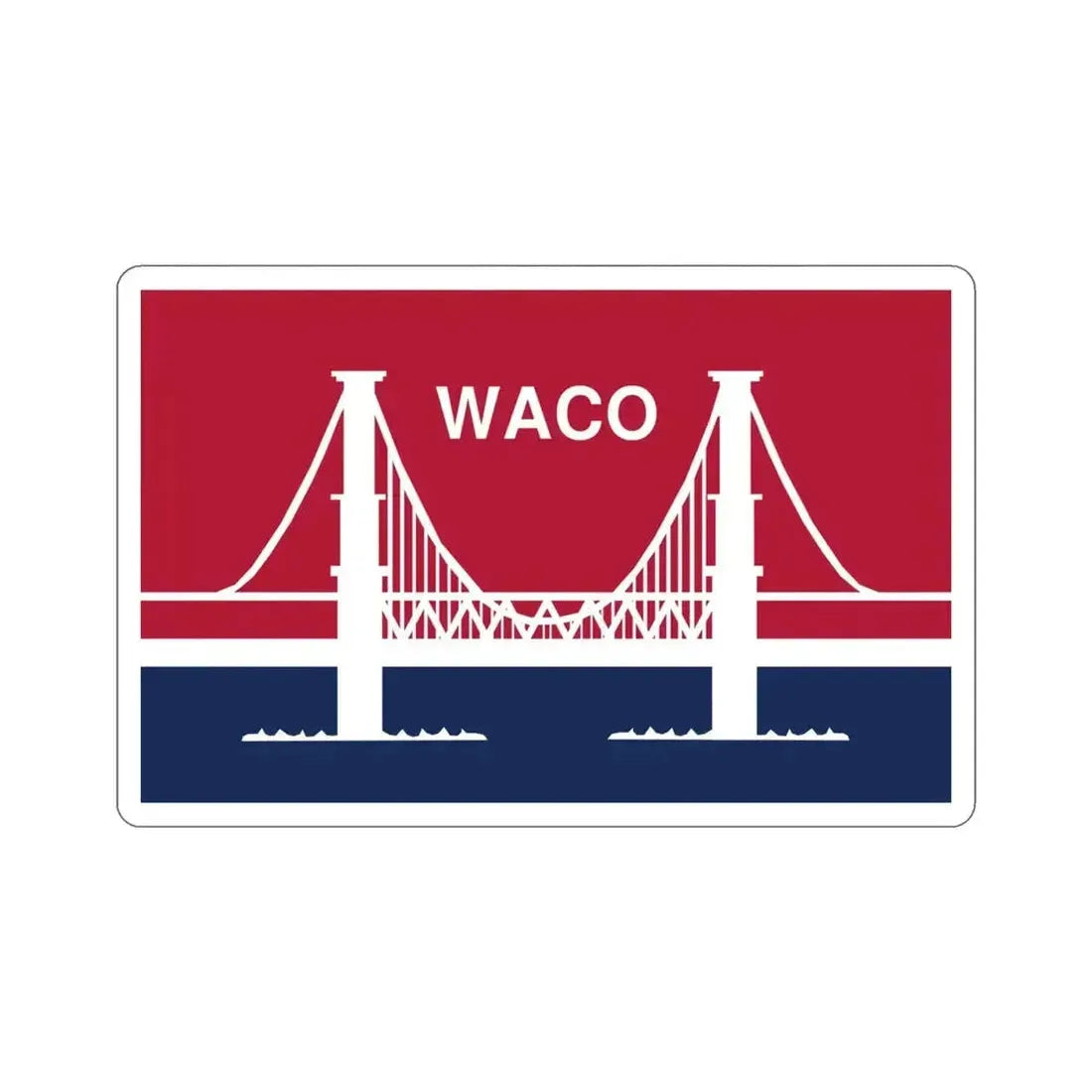 Flag of Waco Texas USA STICKER Vinyl Die-Cut Decal - The Sticker Space