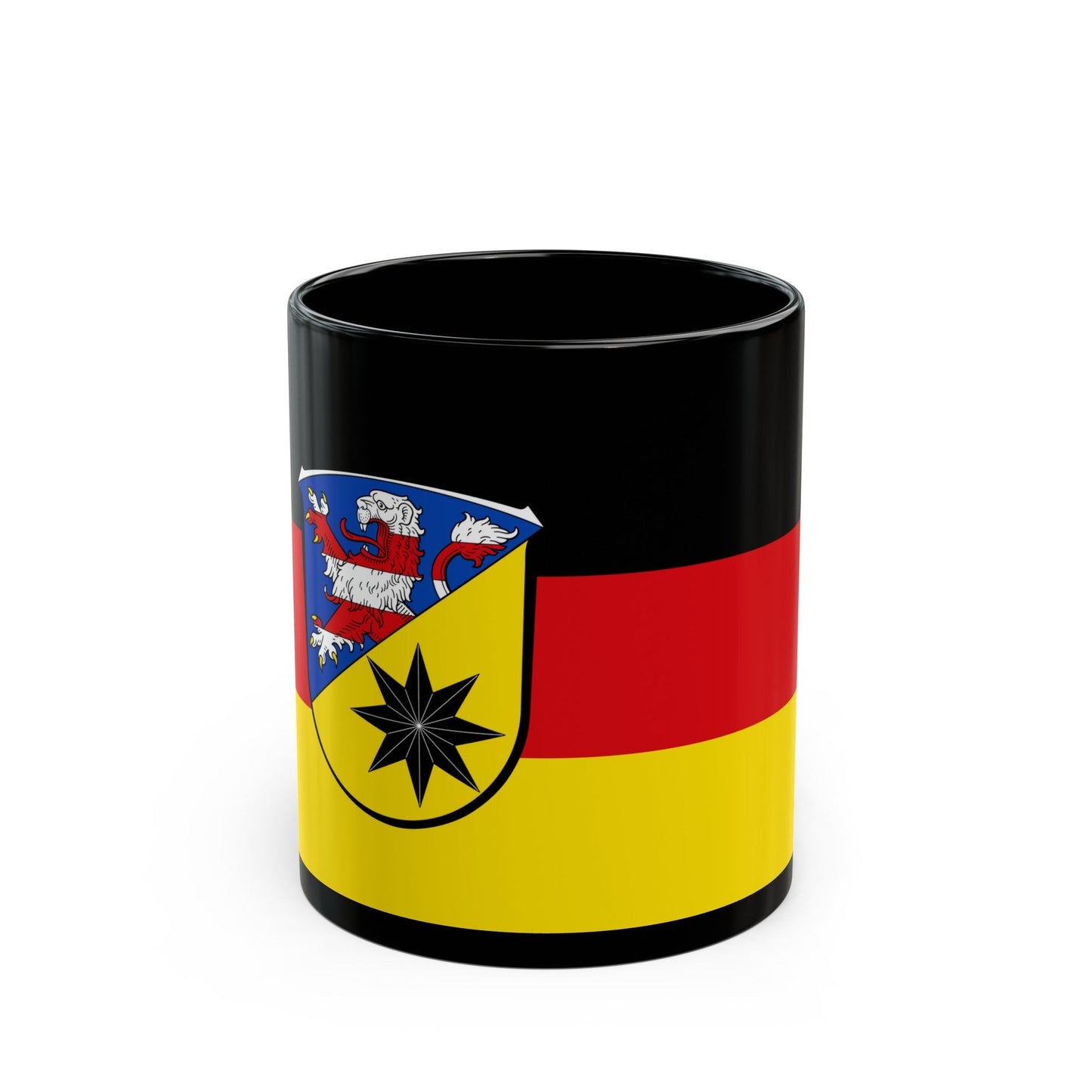 Flag of Waldeck Frankenberg Germany - Black Coffee Mug-11oz-The Sticker Space