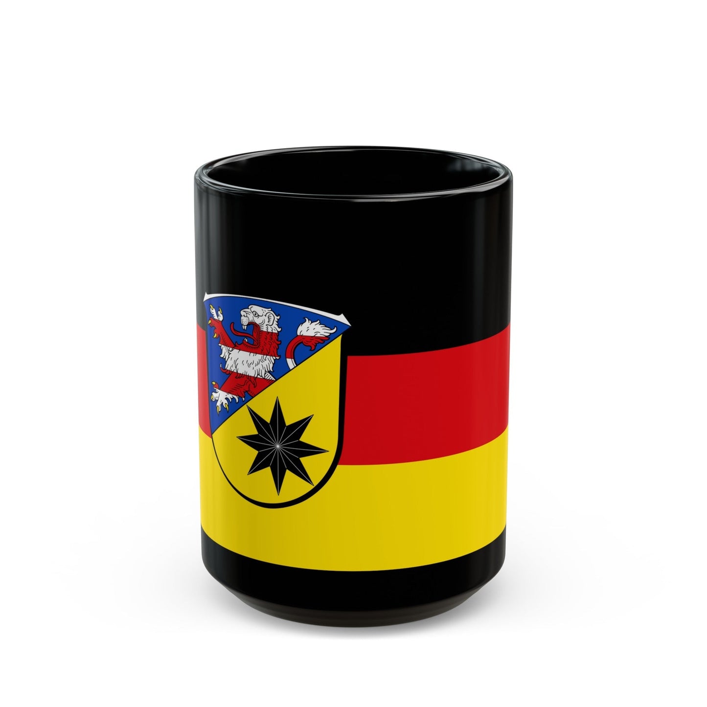 Flag of Waldeck Frankenberg Germany - Black Coffee Mug-15oz-The Sticker Space