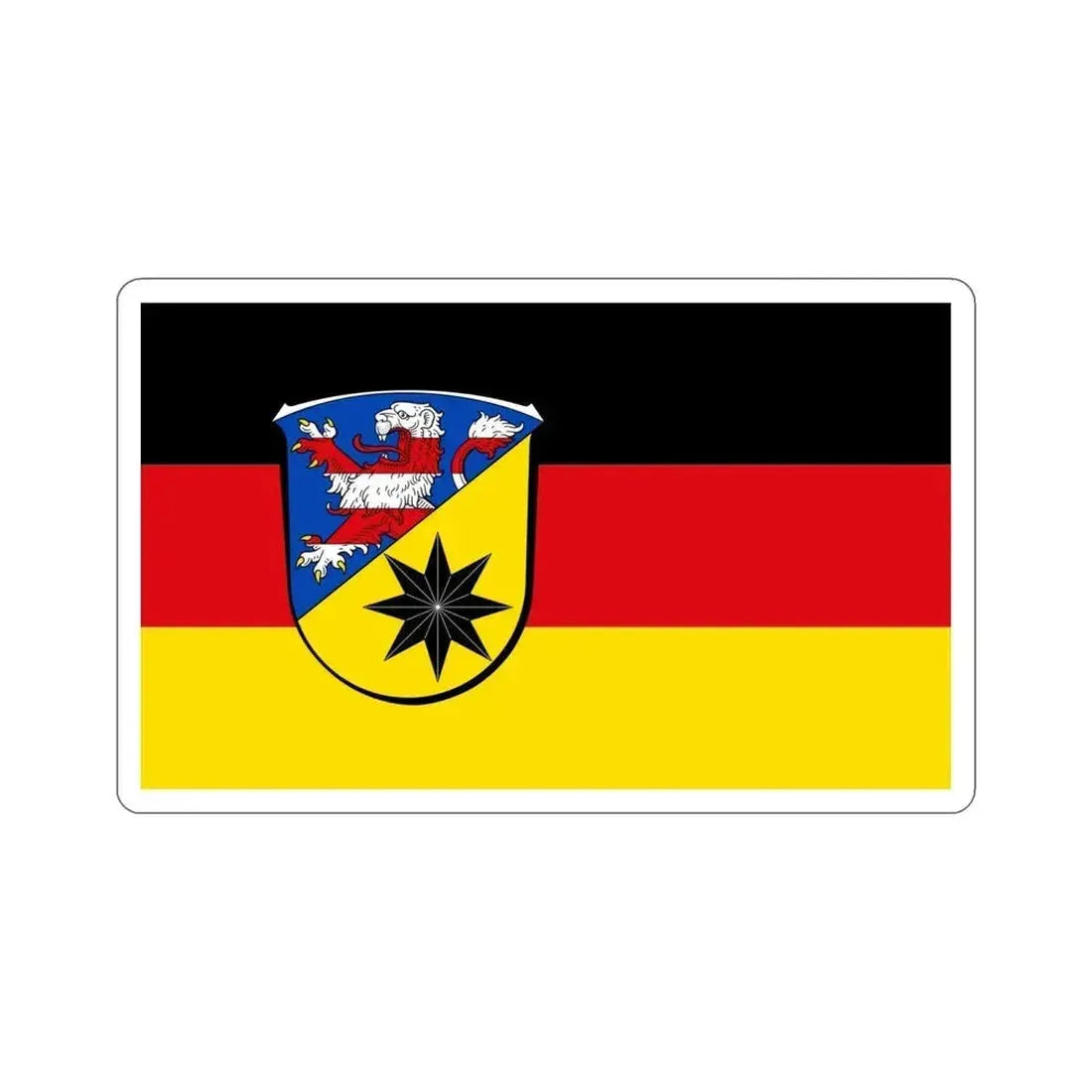 Flag of Waldeck Frankenberg Germany STICKER Vinyl Die-Cut Decal 4 Inch - The Sticker Space