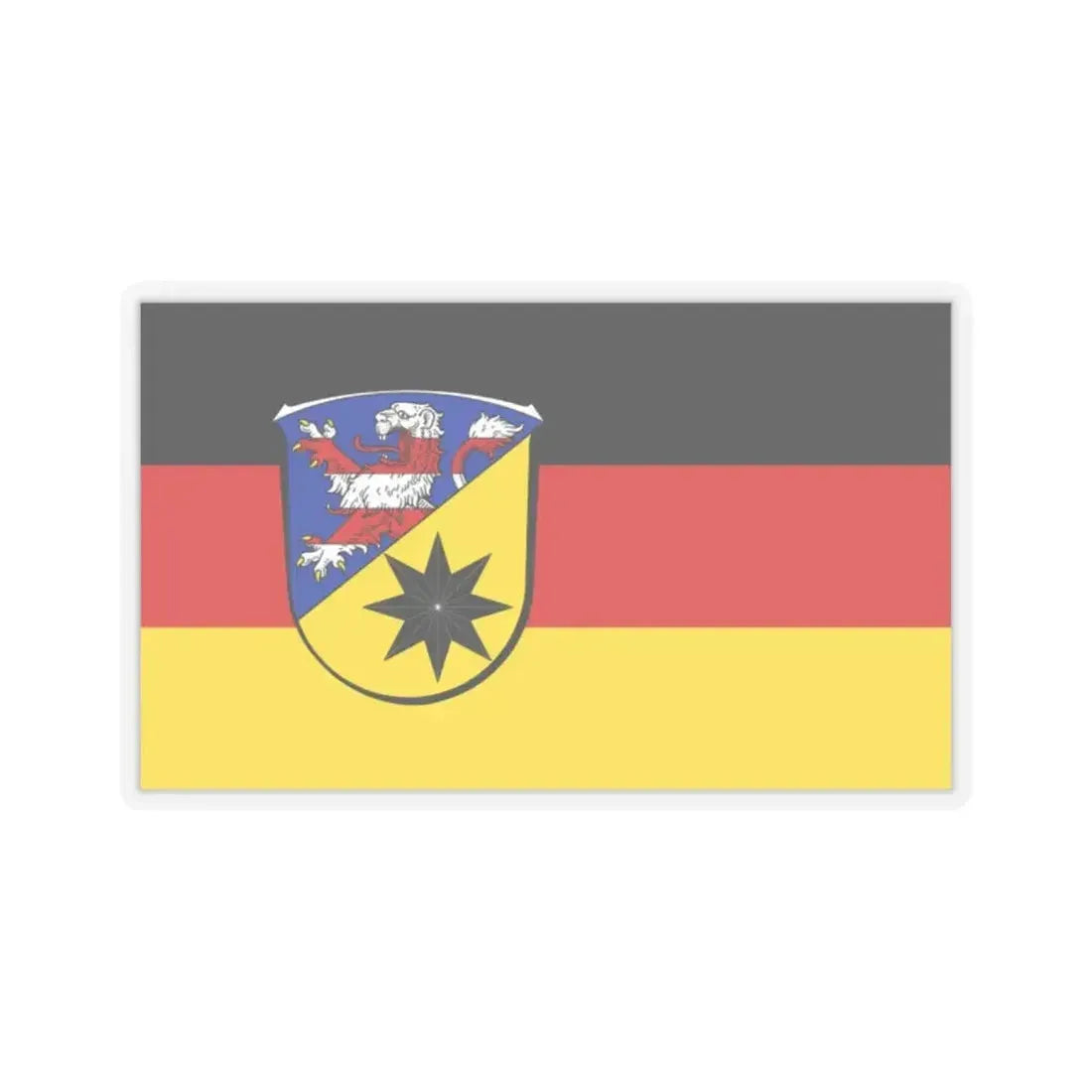 Flag of Waldeck Frankenberg Germany - STICKER Vinyl Kiss-Cut Decal 2 Inch Transparent - The Sticker Space