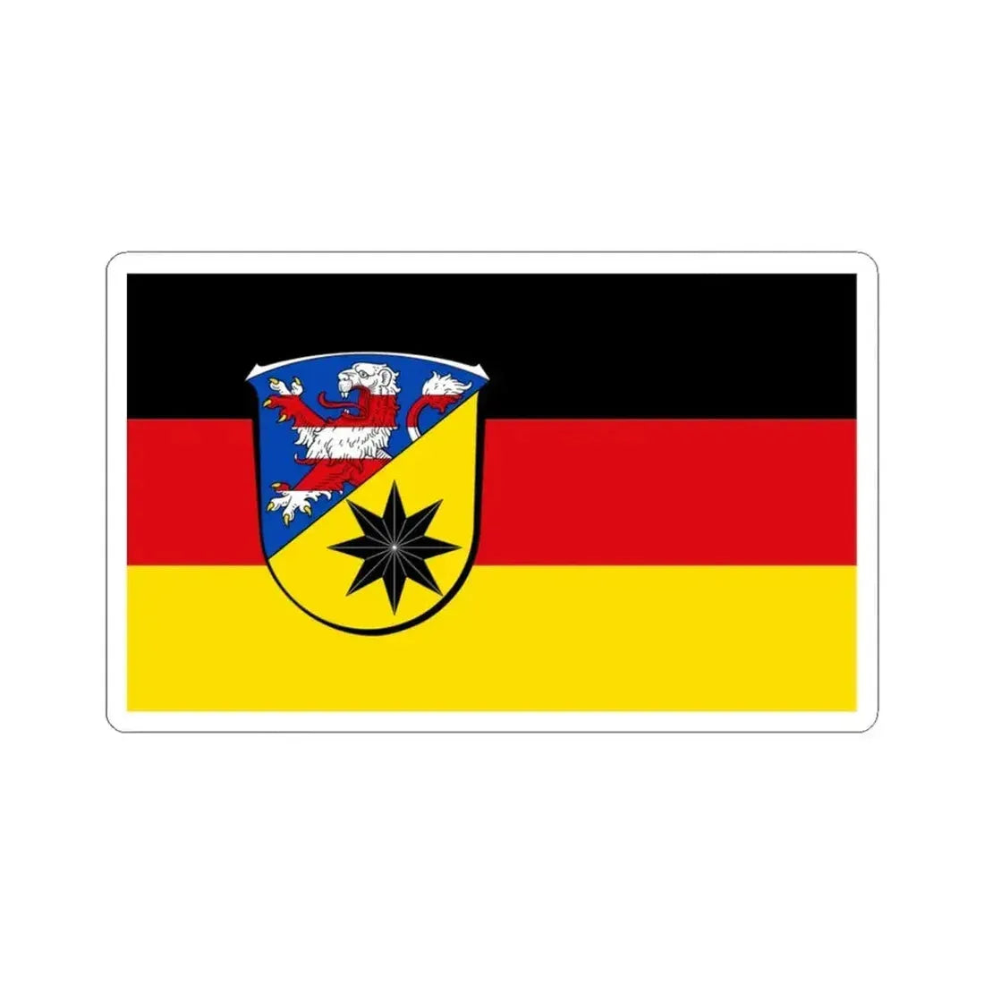 Flag of Waldeck Frankenberg Germany - STICKER Vinyl Kiss-Cut Decal 3 Inch White - The Sticker Space
