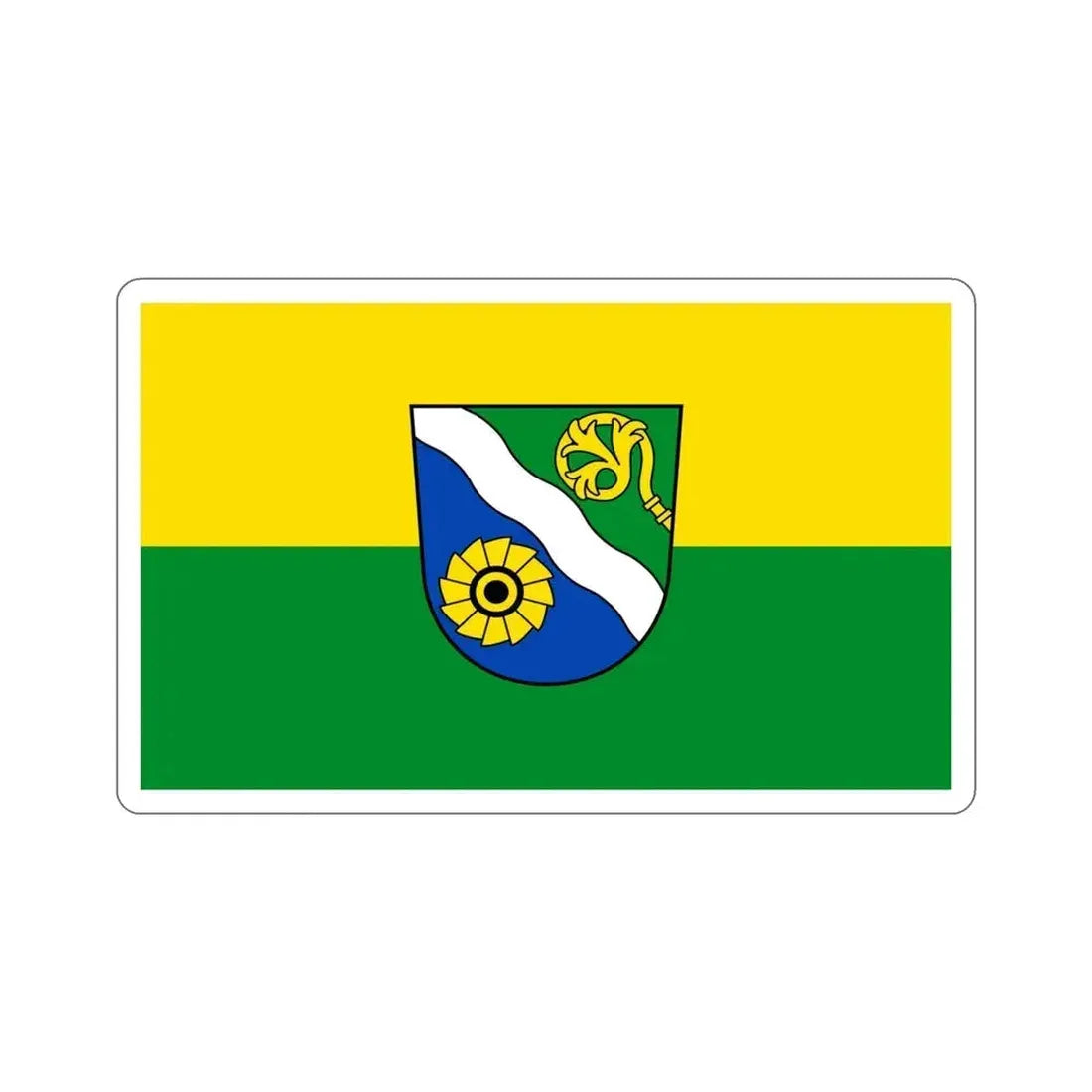 Flag of Waldshut Germany STICKER Vinyl Die-Cut Decal 4 Inch - The Sticker Space