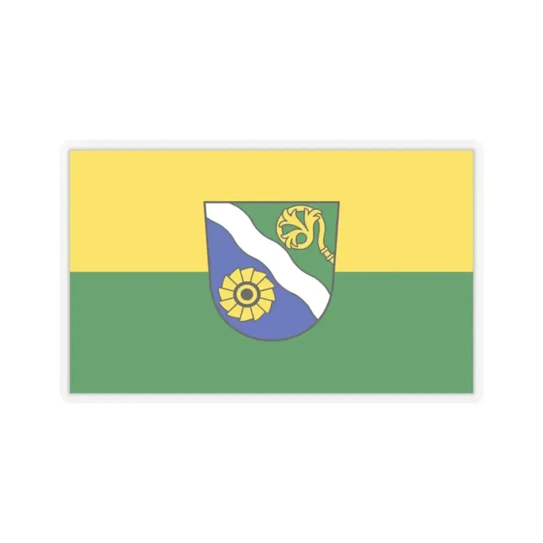 Flag of Waldshut Germany - STICKER Vinyl Kiss-Cut Decal 2 Inch Transparent - The Sticker Space