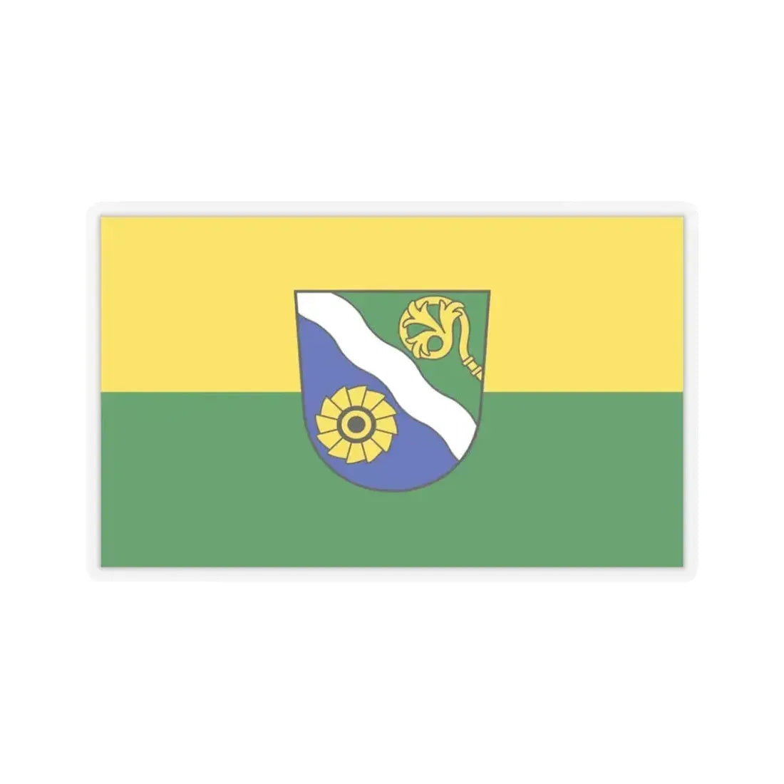 Flag of Waldshut Germany - STICKER Vinyl Kiss-Cut Decal 3 Inch Transparent - The Sticker Space