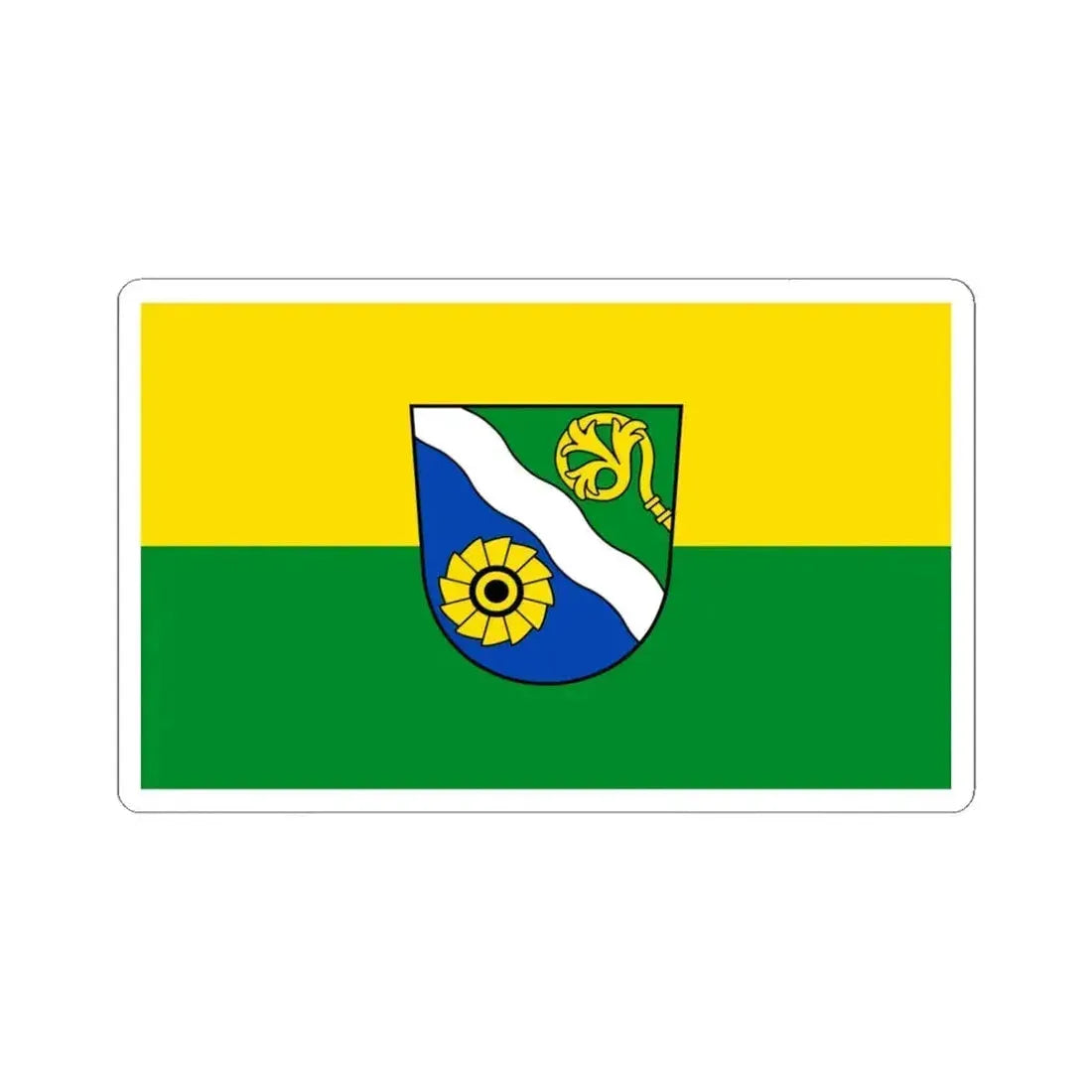Flag of Waldshut Germany - STICKER Vinyl Kiss-Cut Decal 6 Inch White - The Sticker Space