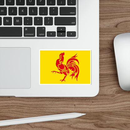Flag of Wallonia the French Community and Walloon Region Belgium STICKER Vinyl Die-Cut Decal-The Sticker Space